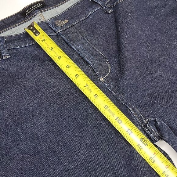 NEW 16 TALBOTS slim ankle Flawless 5 pocket dark wash JEANS 1X NWOT - Picture 4 of 11